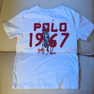 Polo by Ralph Lauren Kids White Tee with Red and Black Graphic